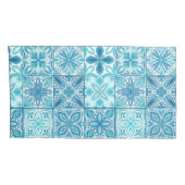 Housse D'oreillers Carreaux décorés en bleu et blanc (Dos-Droit)