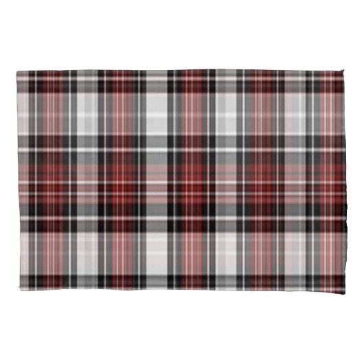 Housse D'oreillers Carreaux Rouges Et Noirs (devant)
