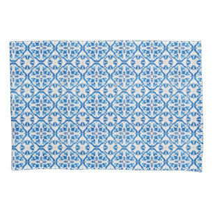 Housse D'oreillers Carrelage Bleu Méditerranéen Motif - Elégant Azule