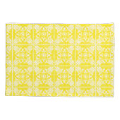 Housse D'oreillers Carrelage méditerranéen jaune et blanc (Dos-gauche)