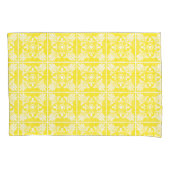 Housse D'oreillers Carrelage méditerranéen jaune et blanc (devant-gauche)