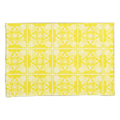 Housse D'oreillers Carrelage méditerranéen jaune et blanc (devant-Droit)