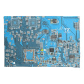 Housse D'oreillers Carte circuit bleu circuit imprimé à circuit impri (devant)