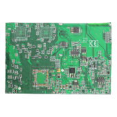 Housse D'oreillers Carte circuit imprimé circuit vert PCB (Dos-gauche)