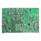 Housse D'oreillers Carte circuit imprimé circuit vert PCB (devant-Droit)
