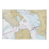 Housse D'oreillers Carte marine Latitude Longitude San Francisco CA (Dos)