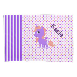 Housse D'oreillers Cas mignon de licorne et de coussin de point de