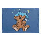 Housse D'oreillers Casquette de nuit bleu somnolent d'ours de (Dos-gauche)