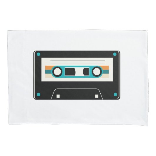 Housse D'oreillers Cassette de musique (devant)