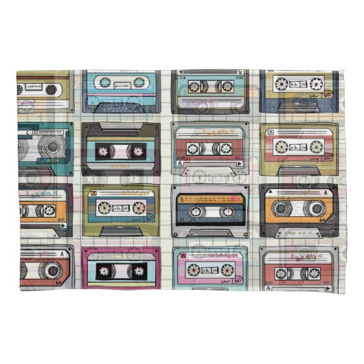 Housse D'oreillers Cassette de musique rétro : Icône nostalgique (devant)