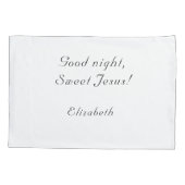 Housse D'oreillers Catholic Customizable Hearts of Jesus & Mary (Dos)