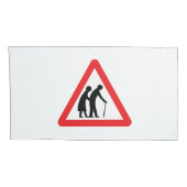 Housse D'oreillers CAUTION Personnes ÂGÉES - VOYAGE UK (Dos-Droit)