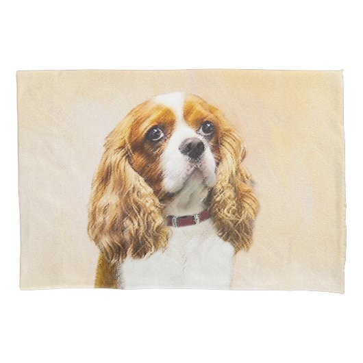 Housse D'oreillers Cavalier King Charles Spaniel Peinture originale (devant)