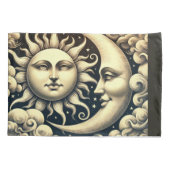Housse D'oreillers Céleste Vintage Soleil & Lune (Dos)