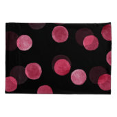 Housse D'oreillers Cercles d'aquarelle Motif Arrière - plan noir (Dos)