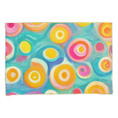 Housse D'oreillers Cercles d'art Abstraits Couleurs vives Nom personn (devant-Droit)