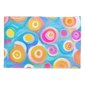 Housse D'oreillers Cercles d'art Abstraits Couleurs vives Nom personn (Dos-gauche)