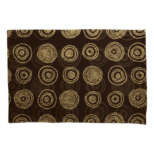Housse D'oreillers Cercles d'or : Motif à main (devant)