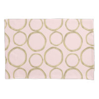 Cercles dorés et rose timide Moderne Tendance Mod