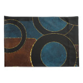 Housse D'oreillers Cercles géométriques Abstraits Parties scintillant (Dos-Droit)