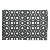 Housse D'oreillers Cercles Géométriques Noir Et Blanc (Dos-gauche)