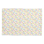 Housse D'oreillers Cercles orange jaune turquoise Points (Dos-gauche)