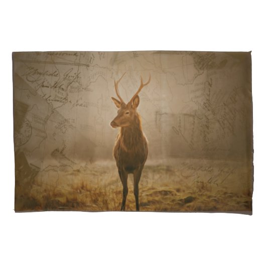 Housse D'oreillers Cerf dans la forêt (devant)