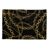 Housse D'oreillers Chaîne dorée transparente, motif élégante. (Dos)