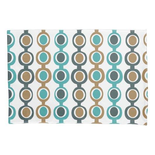 Housse D'oreillers Chaîne moderne du milieu du siècle plus sombre (devant)