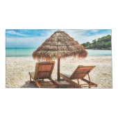Housse D'oreillers Chaises longues sur la plage coussin (Dos)