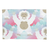 Housse D'oreillers chambre à coucher rose yeti coussin coque (devant)