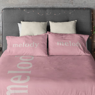 Housse D'oreillers Chambre moderne rose nom