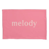 Housse D'oreillers Chambre moderne rose nom  (devant)