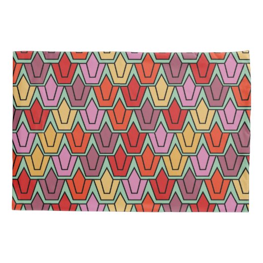 Housse D'oreillers Champ de tulipe mixte (Dos)