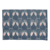 HOUSSE D'OREILLERS ***CHAMPAGNE TOAST*** PAIRE COQUE COUSSIN (devant-gauche)