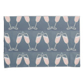 HOUSSE D'OREILLERS ***CHAMPAGNE TOAST*** PAIRE COQUE COUSSIN (devant-Droit)