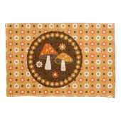 Housse D'oreillers Champignons et fleurs doux rétro (devant-gauche)