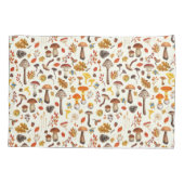 Housse D'oreillers Champignons sauvages sur blanc (Dos-gauche)