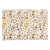 Housse D'oreillers Champignons sauvages sur blanc (devant-Droit)