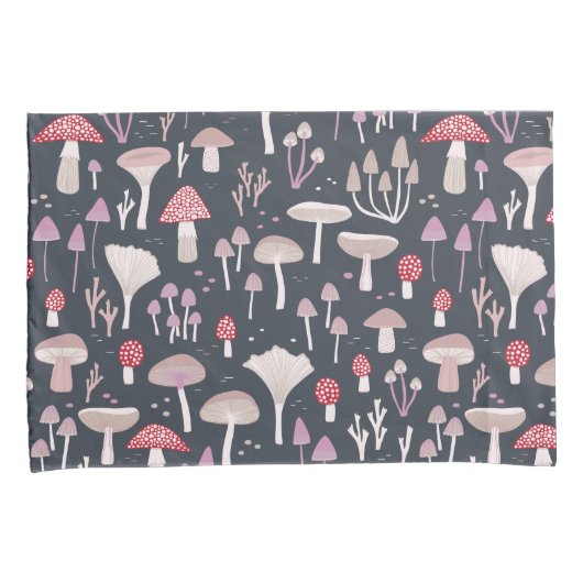 Housse D'oreillers Champignons Toadstool de champignons réversible (devant-Droit)