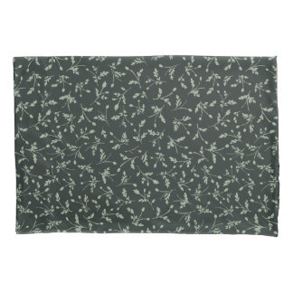 Housse D'oreillers Charcoal Black Modern Farmhouse Daisy Buds Pattern
