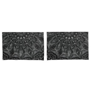 Housse D'oreillers Charcoal Mandala