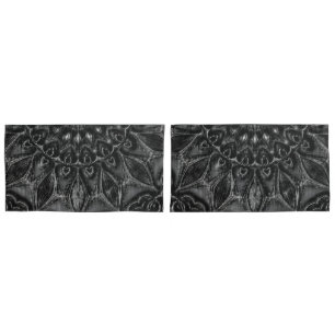Housse D'oreillers Charcoal Mandala