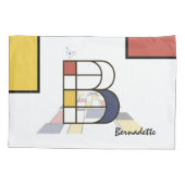 Housse D'oreillers Charmant Neoplasticisme Art Monogramme. Lettre B (Dos)