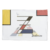 Housse D'oreillers Charmant Neoplasticisme Art Monogramme. Lettre Z (Dos)