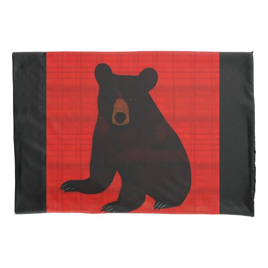 Housse D'oreillers Charming Story Book Black Bear Cub (devant)