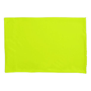 Housse D'oreillers Chartreuse Couleur jaune uni