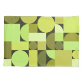 Housse D'oreillers Chartreuse géométrique moderne du milieu du siècle (Dos)