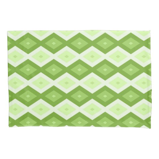 Housse D'oreillers Chartreuse green diamond pattern (devant)