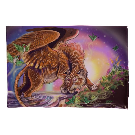 Housse D'oreillers Chasseur de poule Chat volant (devant)